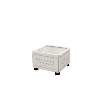 Buttoned Pouffe Table