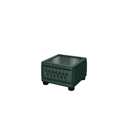 Buttoned Pouffe Table