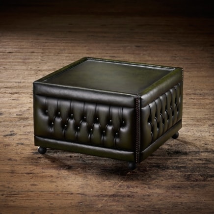 Buttoned Pouffe Table