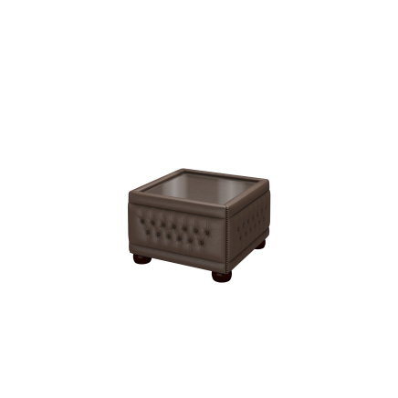 Buttoned Pouffe Table