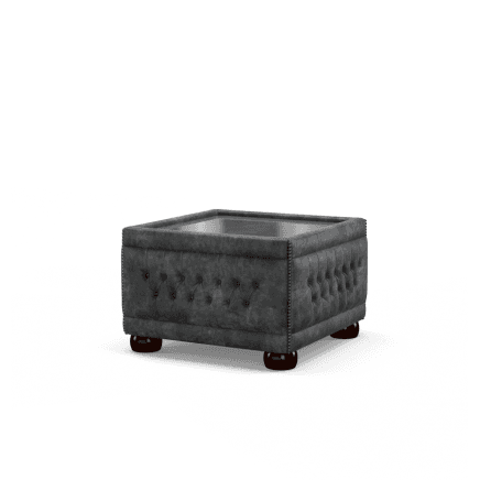 Buttoned Pouffe Table