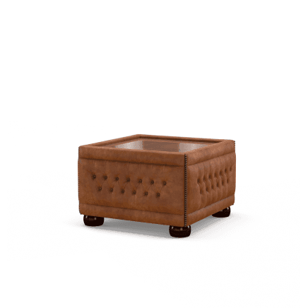 Buttoned Pouffe Table