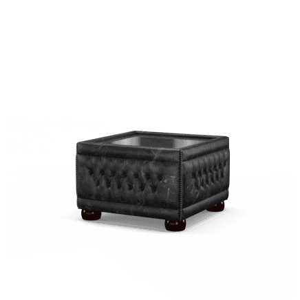 Buttoned Pouffe Table