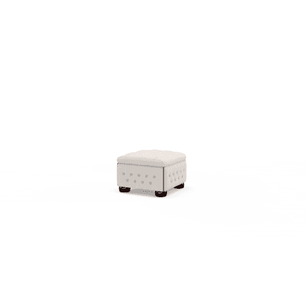 Buttoned Pouffe Box