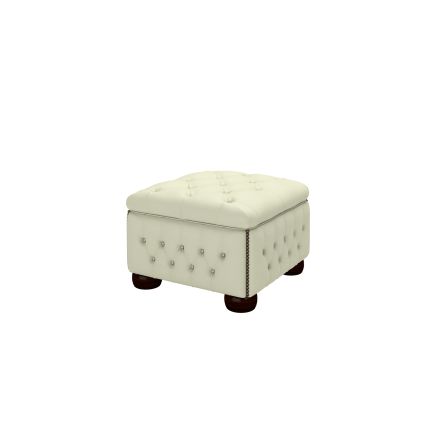 Buttoned Pouffe Box