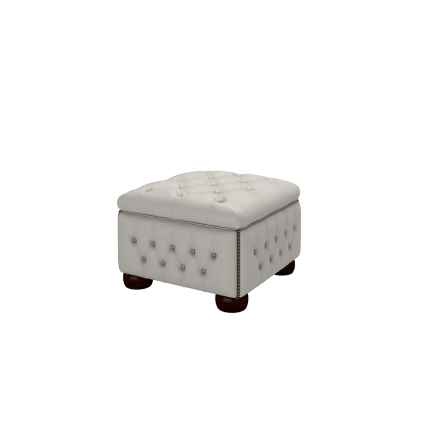 Buttoned Pouffe Box