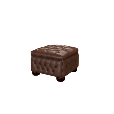 Buttoned Pouffe Box