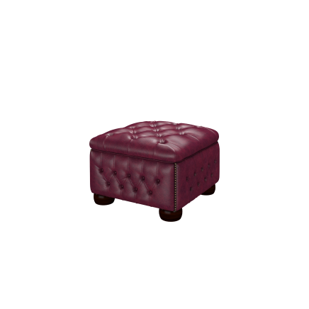Buttoned Pouffe Box