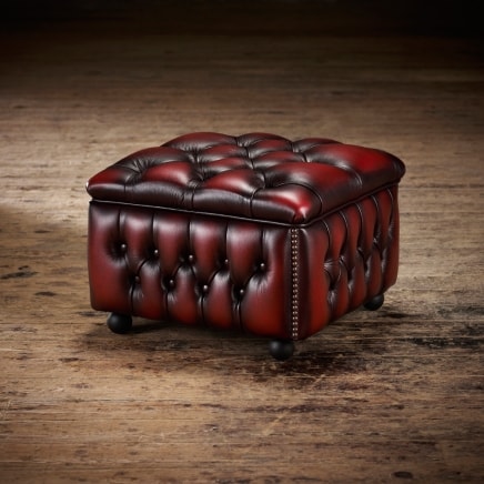 Buttoned Pouffe Box