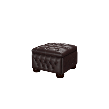 Buttoned Pouffe Box