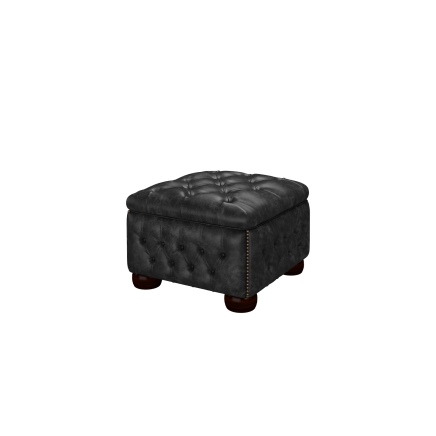 Buttoned Pouffe Box