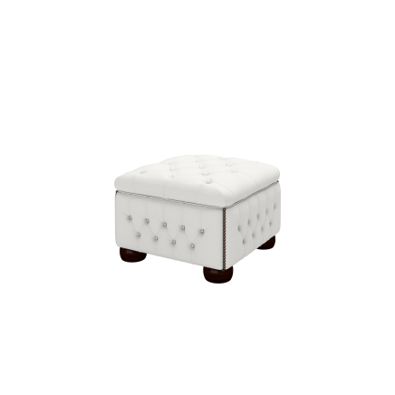 Buttoned Pouffe Box