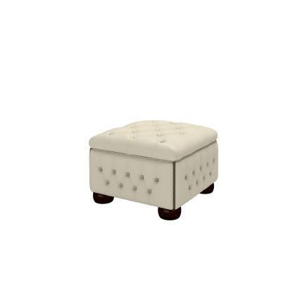 Buttoned Pouffe Box