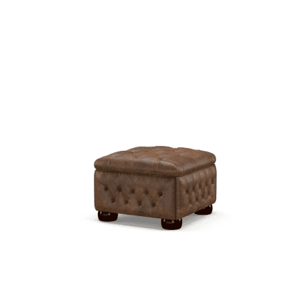 Buttoned Pouffe Box