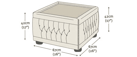 Buttoned Pouffe Table