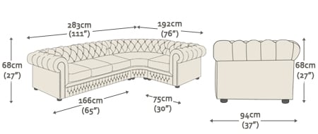 Chesterfield Corner Unit (3x1)